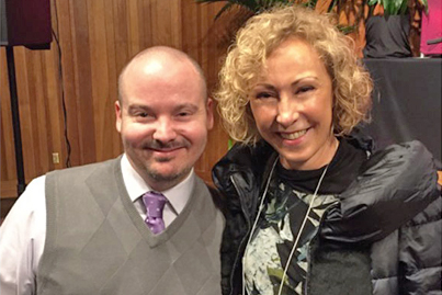 The author Matt Kahn with Wendy Leppard.